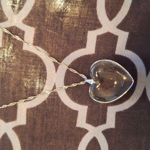 Genuine Vintage Crystal Heart Necklace